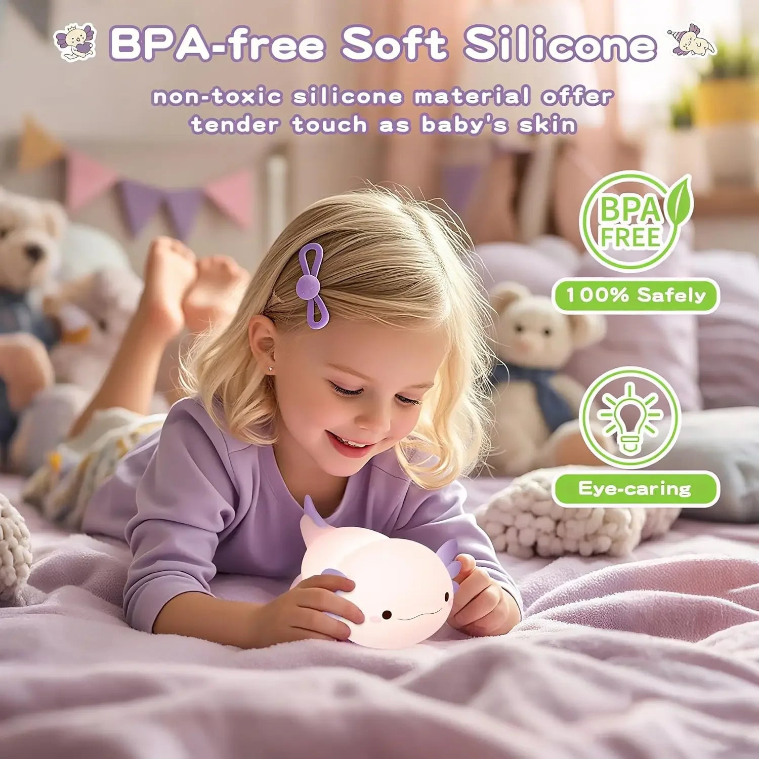 Axolotl Glow Silicone Night Light