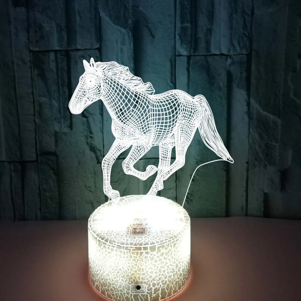 3D Horse Glow Lamp