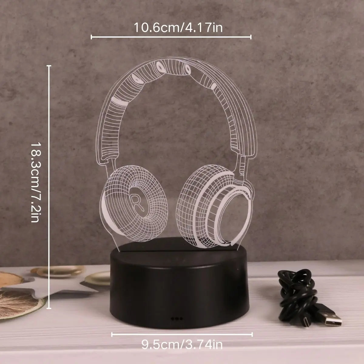 Headphones Glow 3D Night Light