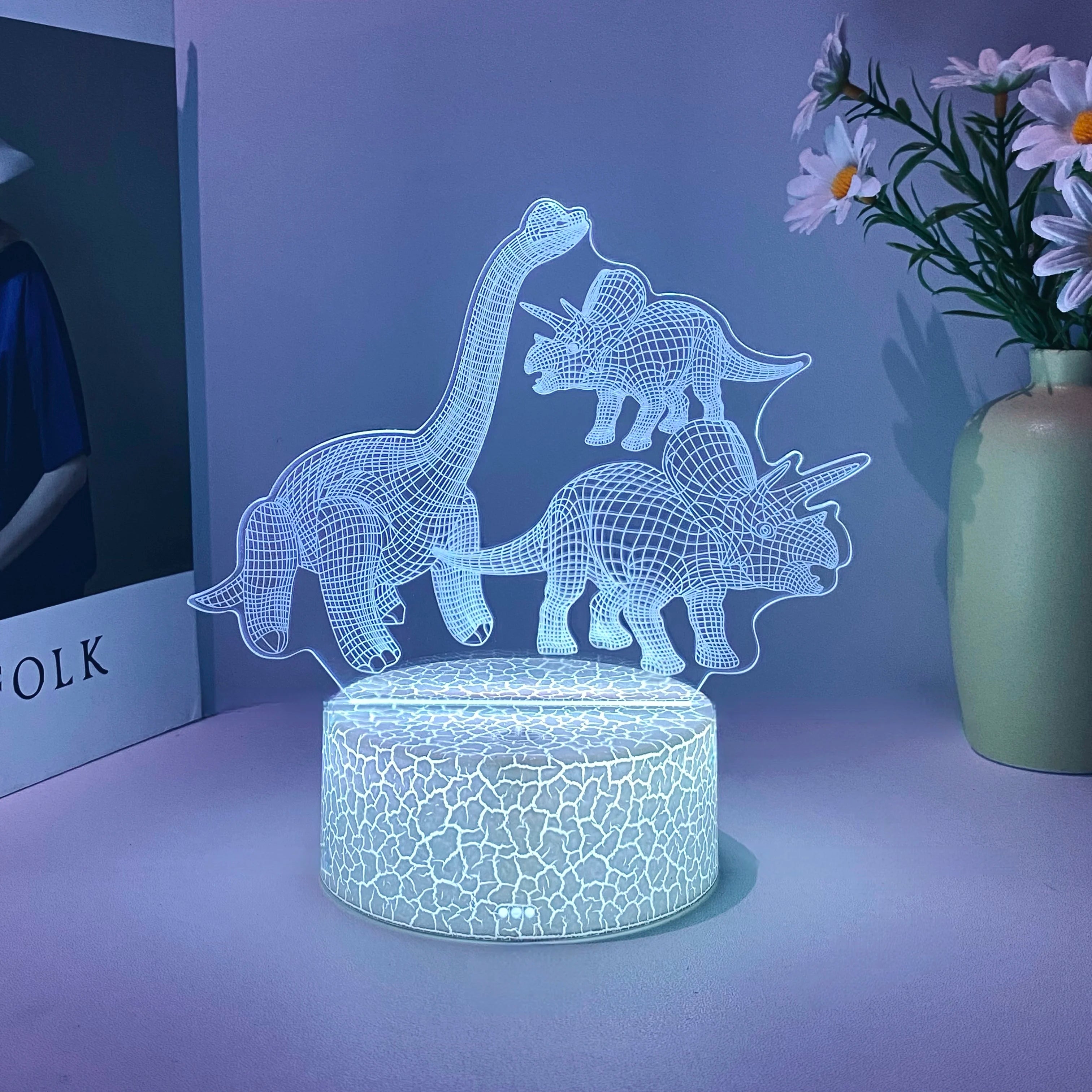 Retro Dinosaur 3D LED Night Light
