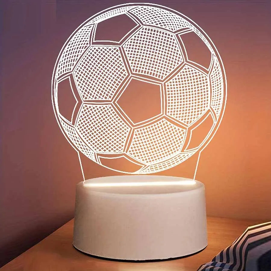 3D Football Player LED Night Light