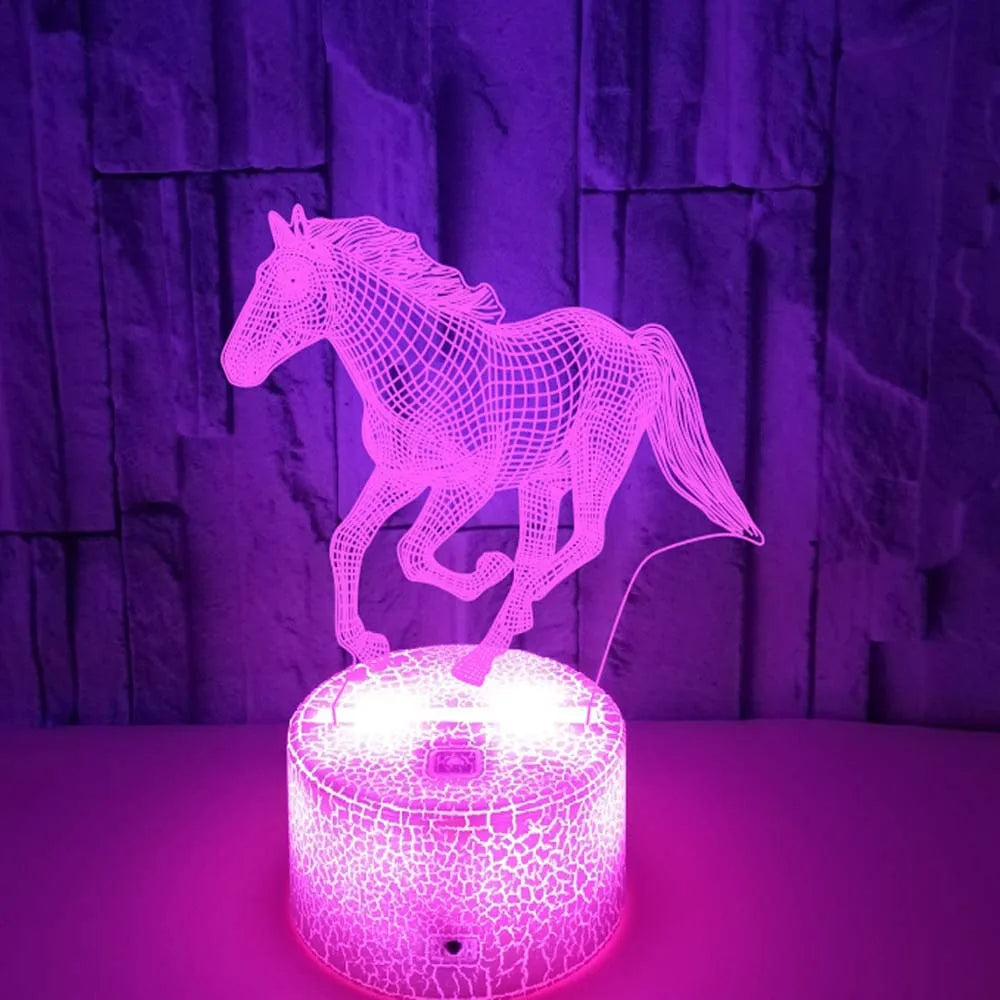 3D Horse Glow Lamp