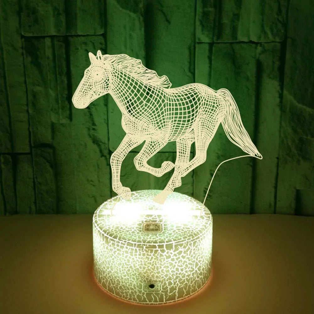 3D Horse Glow Lamp