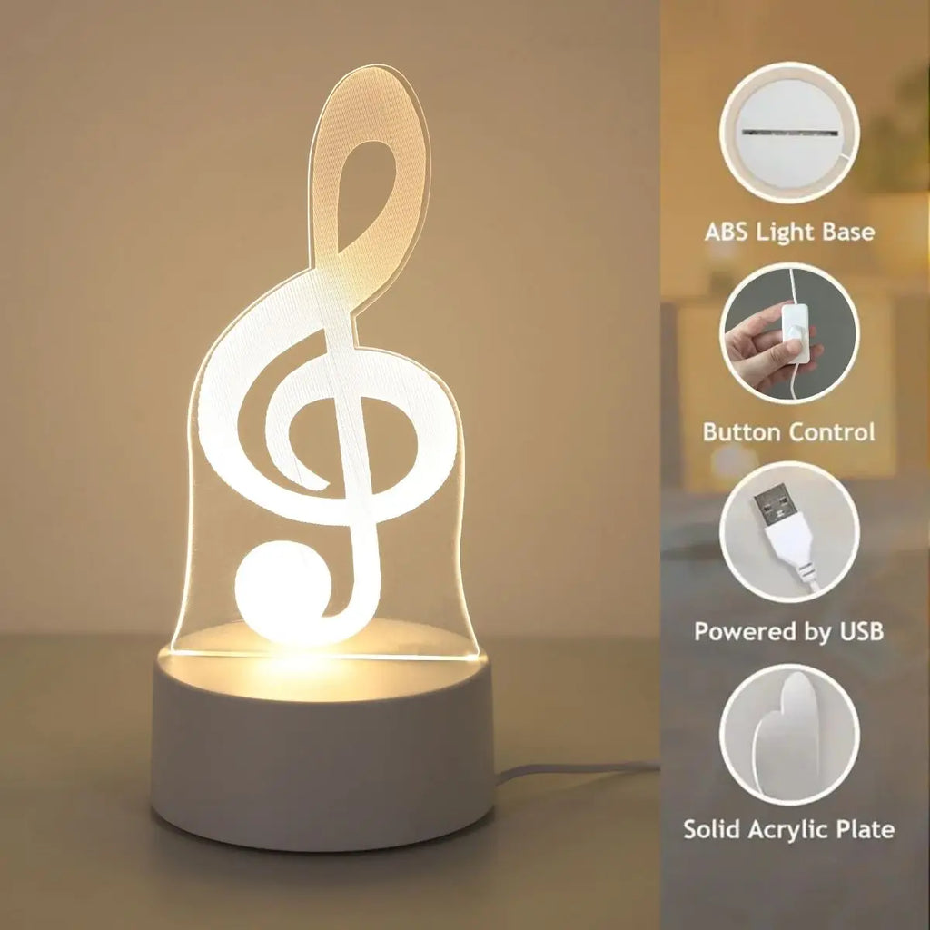 Melody Note 3D LED Night Light